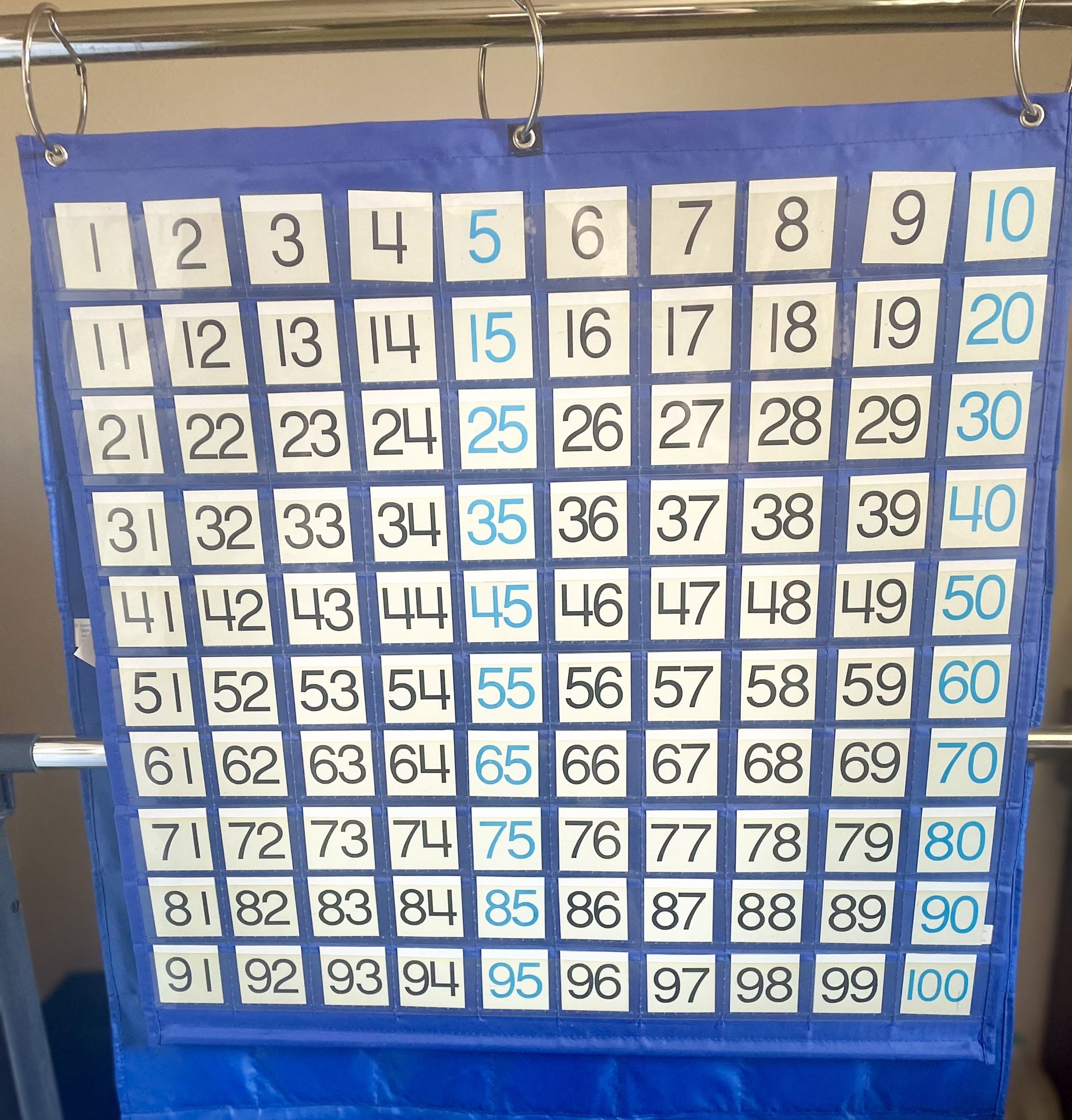 Teacher School Supplies— 1-100 Number Pocket Chart