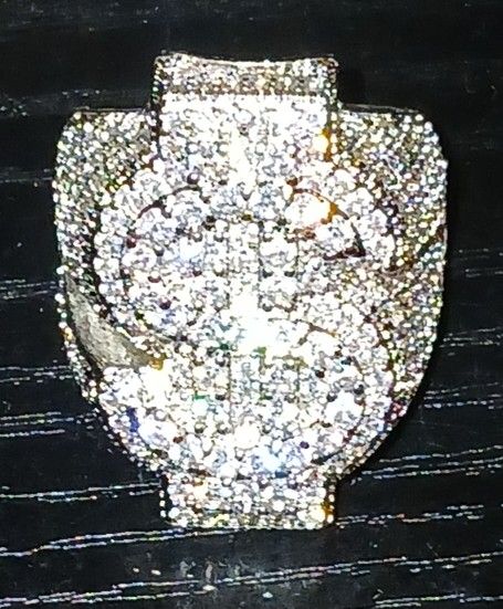 Men's Size:10 Silver "Cash Money Logo" Ring