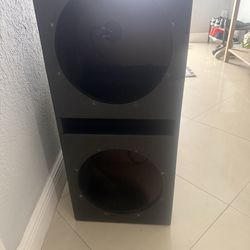 Q Power 12 Inch Dual Subwoofer Box