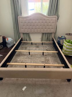 Queen Linen Bed Frame