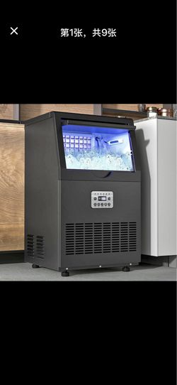 YITAHOME 130Lbs Black Commercial Under Counter Ice Maker Machine, ETL & DOE Certificated Ice Machine Commercial, Big Ice Makers Freestanding for Home 