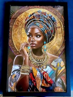 **SALE 20% OFF** Rhinestone Portrait Canvas Art