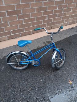 1960's original schwinn pixie blue bike with 16x1.75 tires
