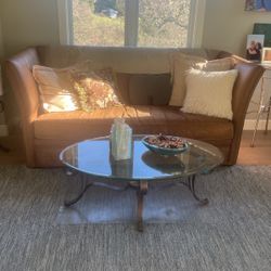 True Quality Leather Couch. 88 Inches Wide X 41 Inches Deep X 40 Inches High.