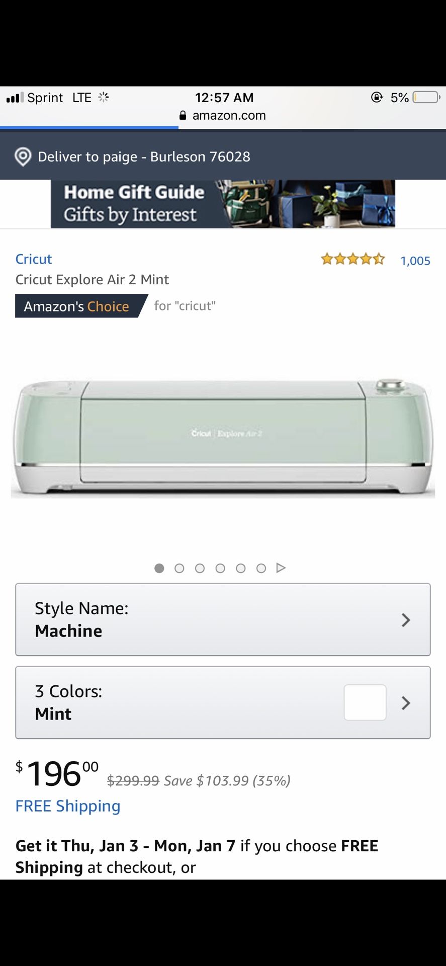 Cricut explore air 2 Mint