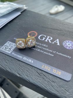 Gold Moissanite Earrings 2.0 CT