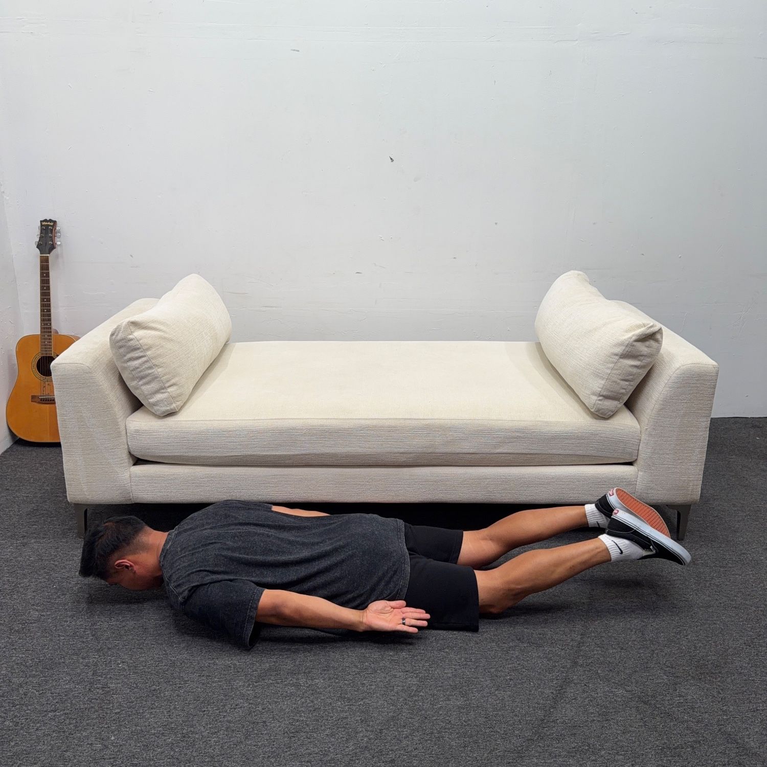 Cream / Off White Large Daybed Chaise Lounge 88” x 40” - Retails 800 - Can Deliver - Like a Twin Bed