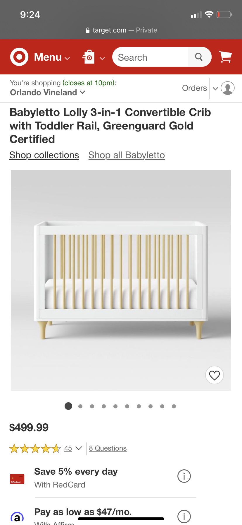Babyletto Convertible Crib 