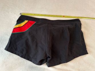 Women’s size 5 Ron Jon surf shorts bathing suit cover beach Rasta pool black