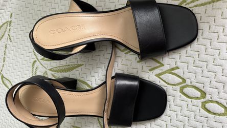 Coach black sandals