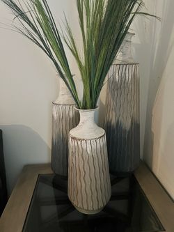 Set of 3 Decorative Ceramic Vases