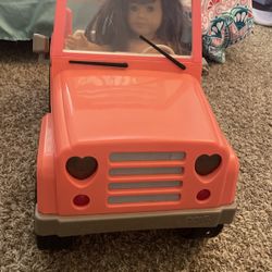American Girl Jeep And Doll