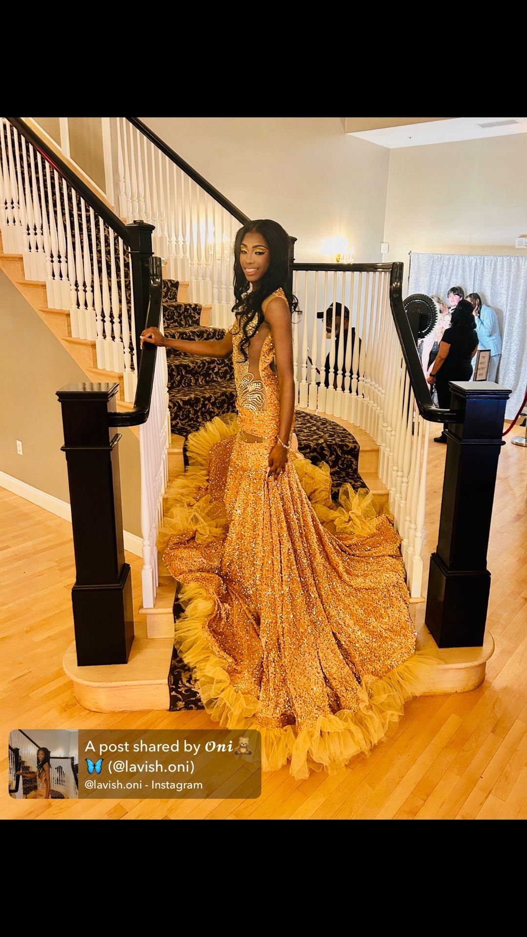 ✨ Golden Glamour Gown – Show-Stopping Prom or Formal Dress ✨