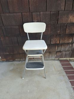 Vintage Cosco Step Stool/Seat White Clean