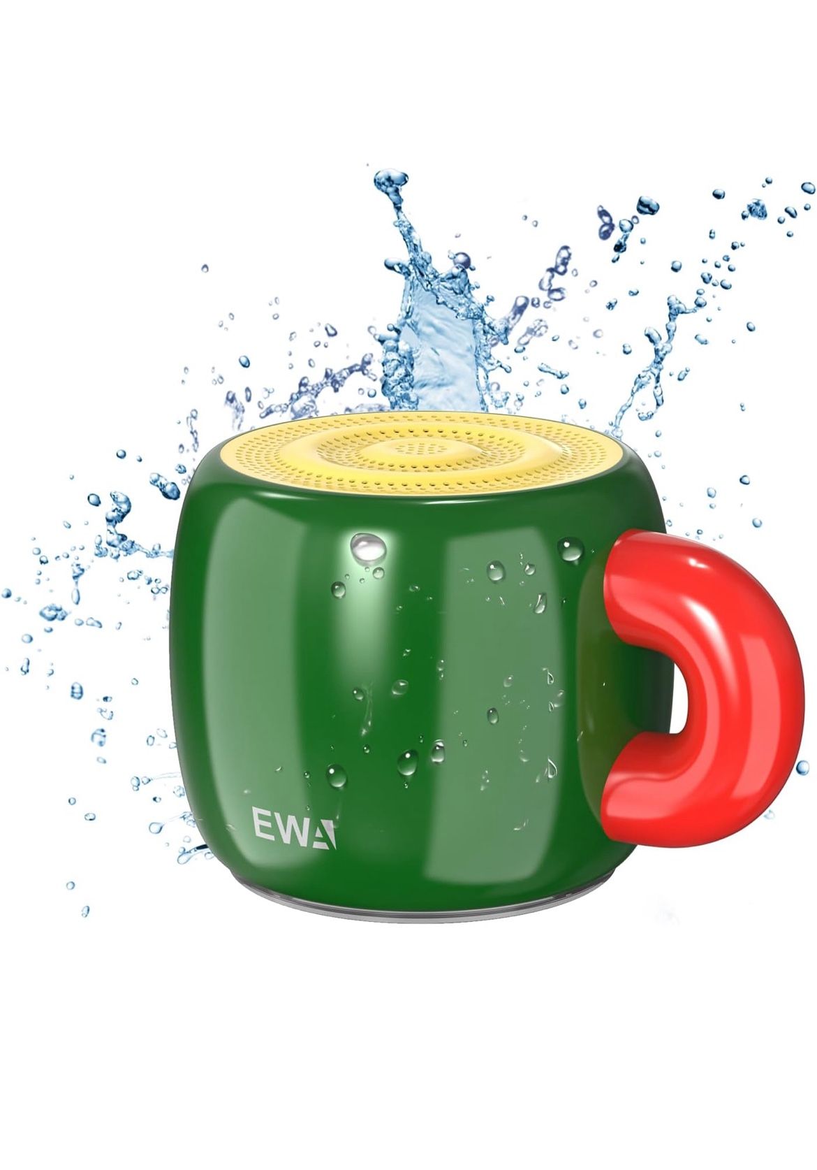 EWA Bluetooth Speaker, Mini Portable Bluetooth Speaker with Creative Cup-Shaped Design, IP67 Waterproof, Loud & Clear Sound, Ideal Gift for Desk, Trav