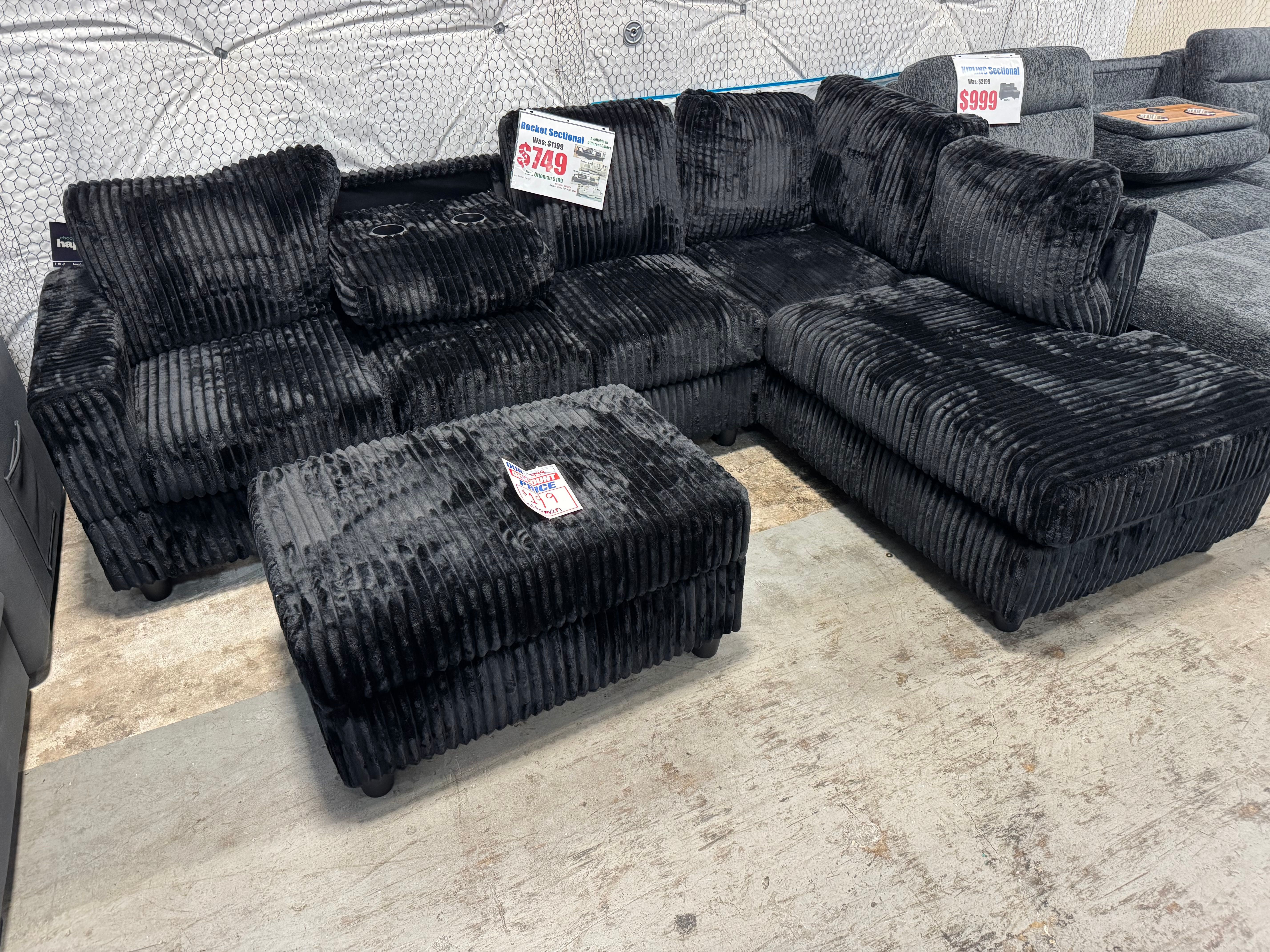 SECTIONAL  BLACK (couch, sofa) !!NO CREDIT NEEDED !! TAKE IT HOME TODAY!! 🚛 SAME DAY DELIVERY AVAILABLE 🚚 Se Habla Español