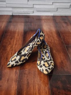 Rothy's The Point Leopard Print Knit Flats Women's W9 / US 9 EU 40