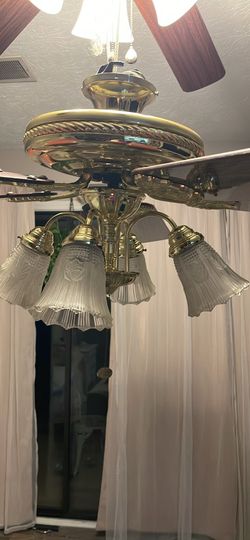 vintage brass ceiling fan