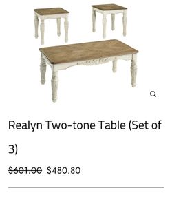 Realyn Two-tone Table (Set of 3)