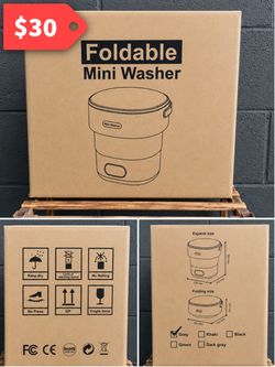 Foldable Portable Mini Washing Machine – Grey