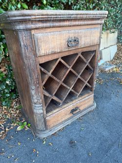 Distressed wine rack