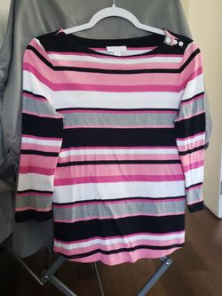 Macys Charter Club Petite Small 3/4 Sleeve Pima Cotton