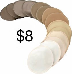 Organic Bamboo Viscose Nursing Pads, 14 Washable Reusable Breastfeeding Pads (Brown, Large, 4.8 Inches)