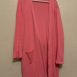 Pink cardigan