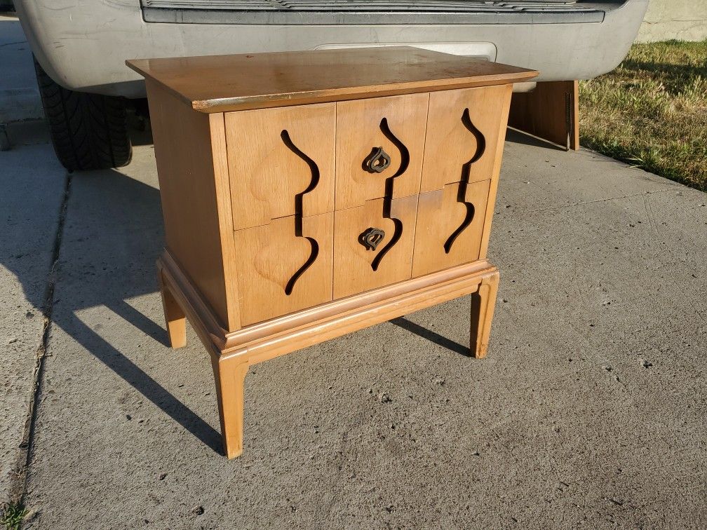 Mid Century Nightstand-Bedside Table