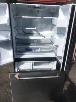 refrigerator brand GE measures 36 in width and 70 in height 2 months warranty delivery and installation