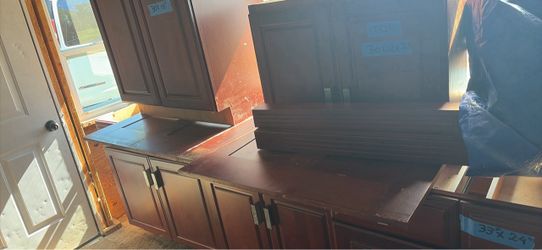 Cherry wood 5 peice cabinet collection