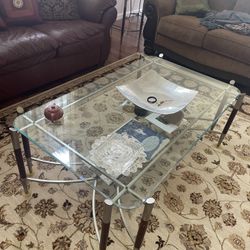 3 Piece Living Room Set (side Table, Console And Living Room Table