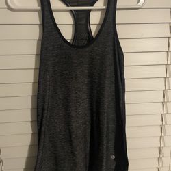 Lululemon Racerback Tank Top Black & Gray Mesh Running Active Size 6 