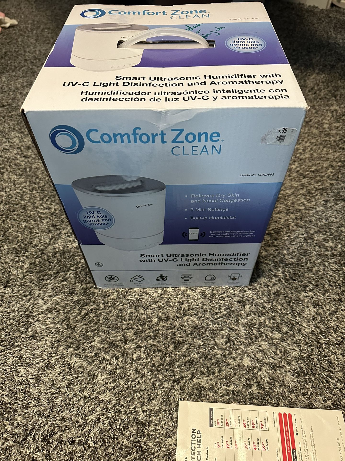 Comfort Zone Humidifier $10
