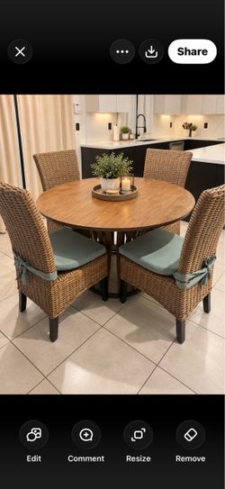 Dining table with four chairs