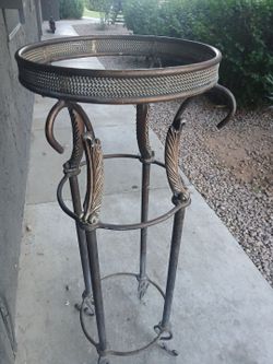 Vintage French style wrought iron plant stand Aesthetic French Louis XVI