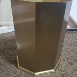 Gold Metal Trash Can