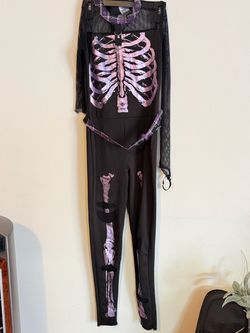 Halloween Costume - Purple Skeleton