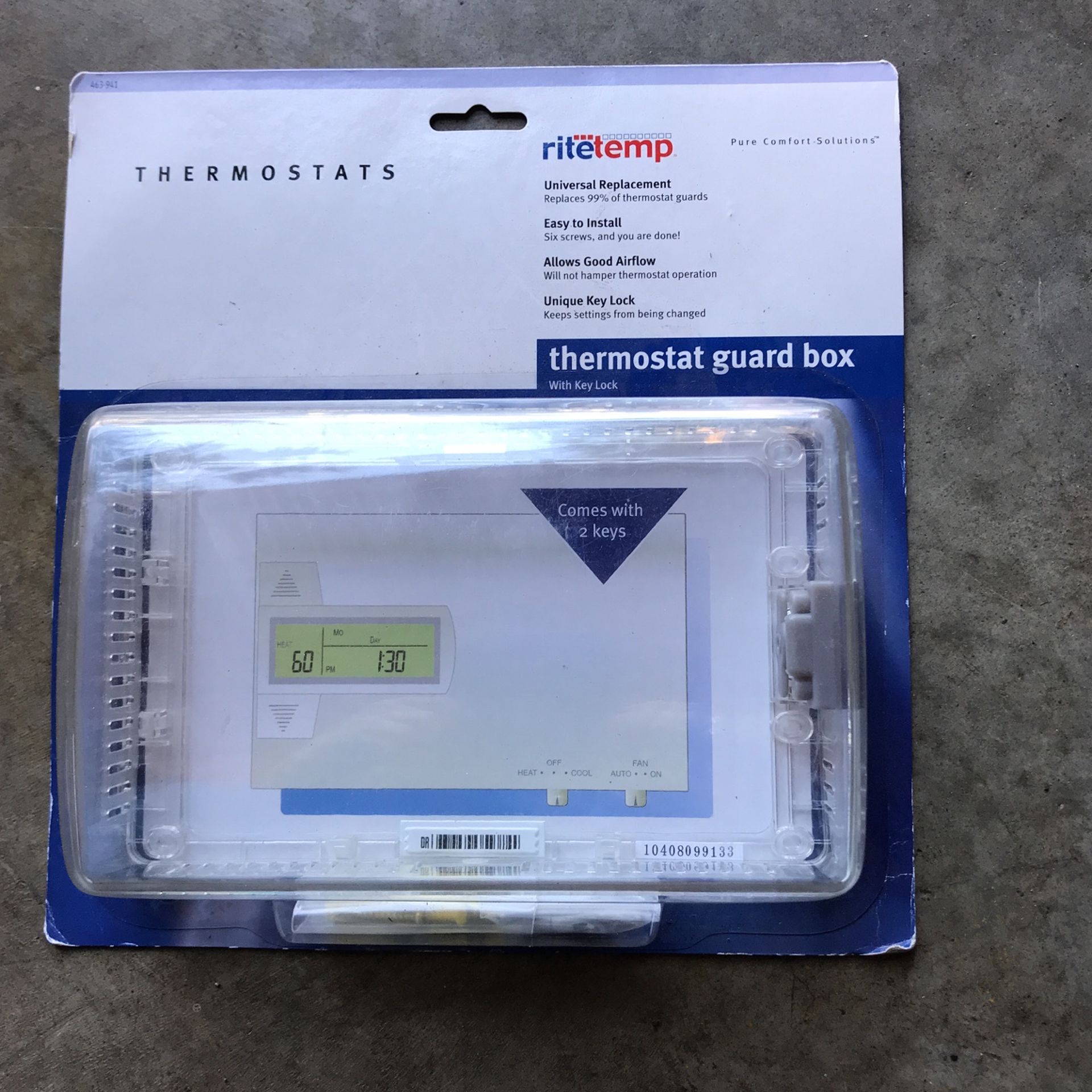 Ritetemp Thermostat Guard Box With 2 Keys