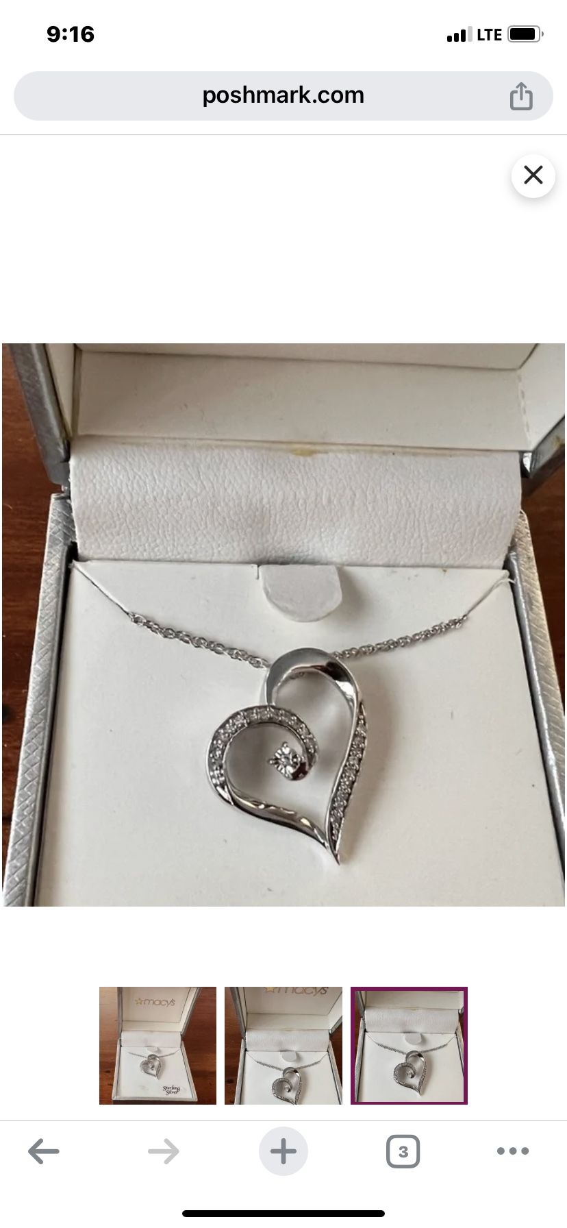 BEAUTIFUL HEART/DIAMOND PENDANT