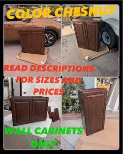 New kitchen cabinets! Chestnut color! Many sizes available! Prices are in the description!