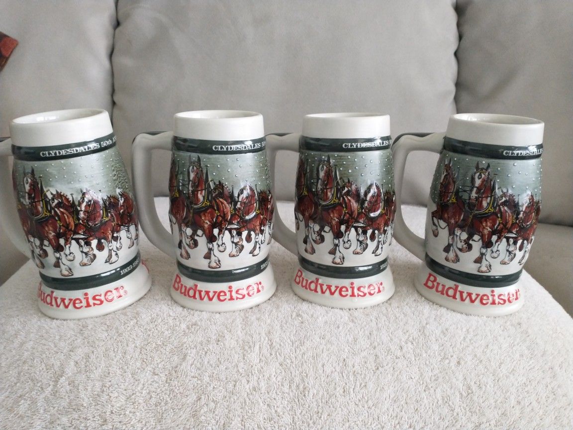 Budweiser Beer Steins Vintage NEW