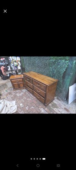 Dresser 53 x 18 n 32 inch tall all wood $85  Matching nite stand 24 x 17 n 24 inch tall $45