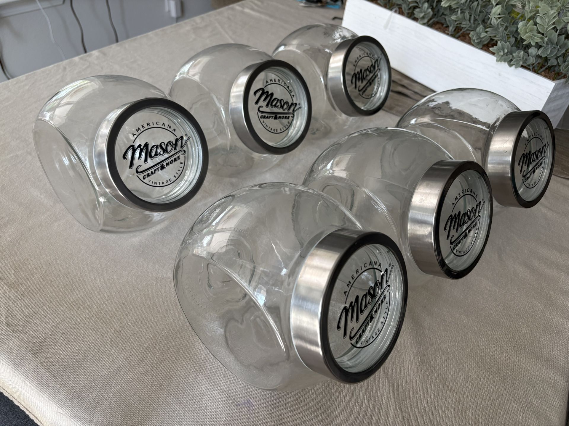 6 Glass Mason Jars