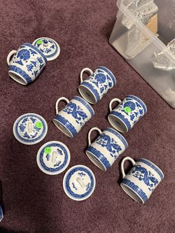 6!differnt Blue Chinese Tea Cuos 