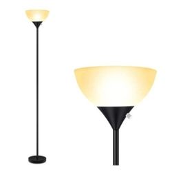SUNLLIPE Floor Lamp 70.1” Tall Modern Torchiere Floor Lamp, E26 Base (Black)
