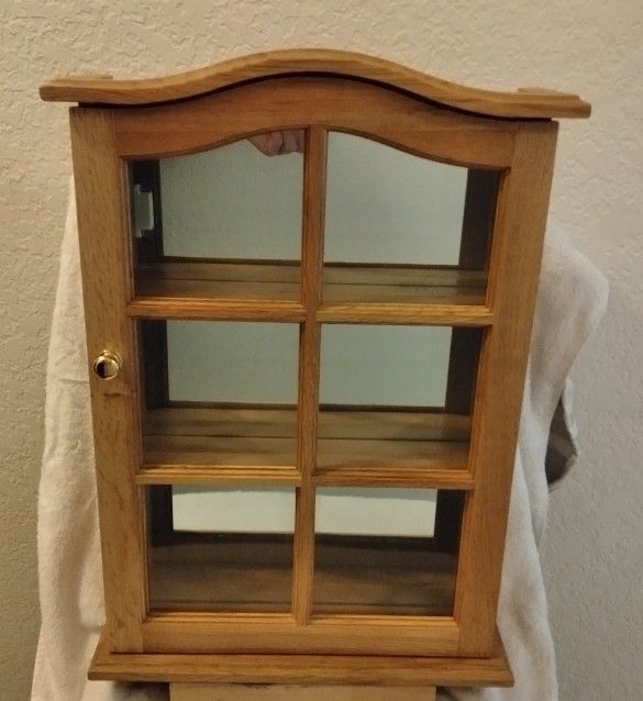 Teak Wood Curio Cubby.