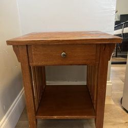 End Side Table Real Wood