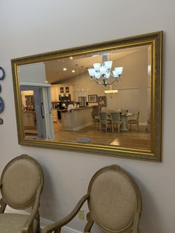 Grand Ornate Gold Framed Wall Mirror – Large Beveled Edge