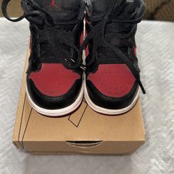 Black/Red  Nike Air Jordans For Toddler
